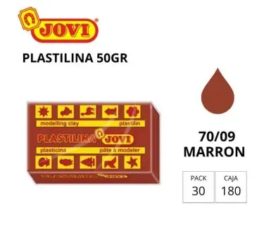 PLASTILINA JOVI PEQUEÑA 70 MARRON 50G