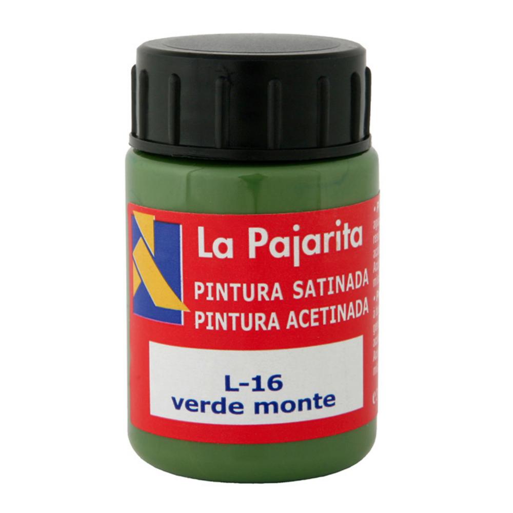 PINTURA SATINADA VERDE MONTE 35ML L-16 LA PAJARITA