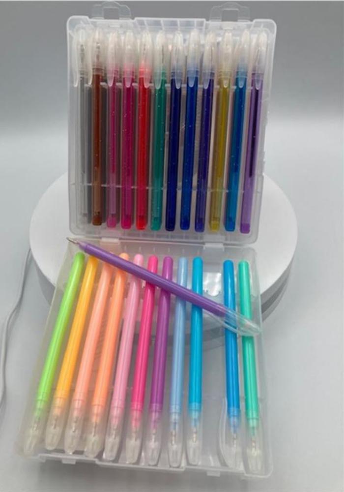 SET 48 ROTULADORES GLITTER NEON Y METAL