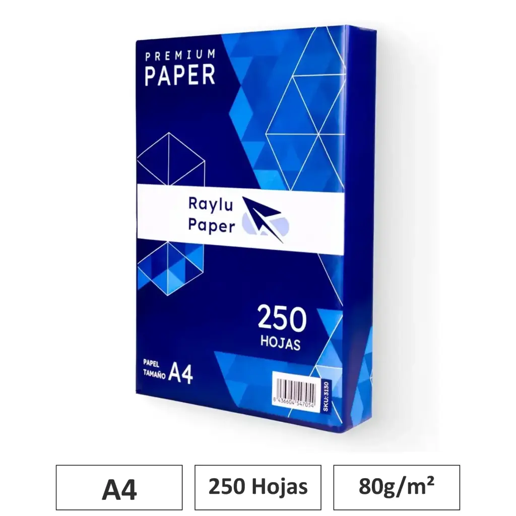 PAPEL RAYLU PAPER A4 PREMIUM 80GR 250 HOJAS