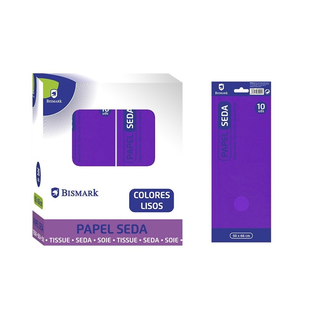 PAPEL DE SEDA LISO VIOLETA BOLSA 10 HOJAS