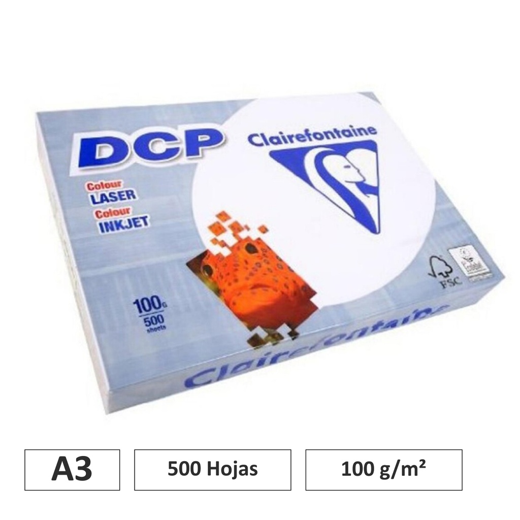 PAPEL CLAIREFONTAINE DIN A3 100G PAQUETE DE 500 HOJAS