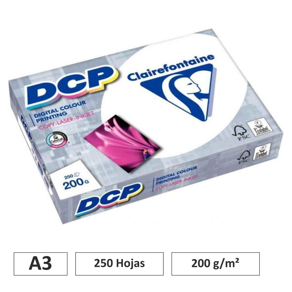 PAPEL CLAIREFONTAINE DIN A3 200G 250 HOJAS