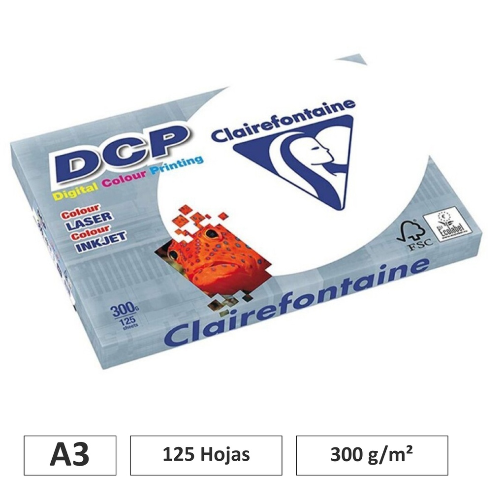 PAPEL CLAIREFONTAINE DIN A3 300G 125 HOJAS