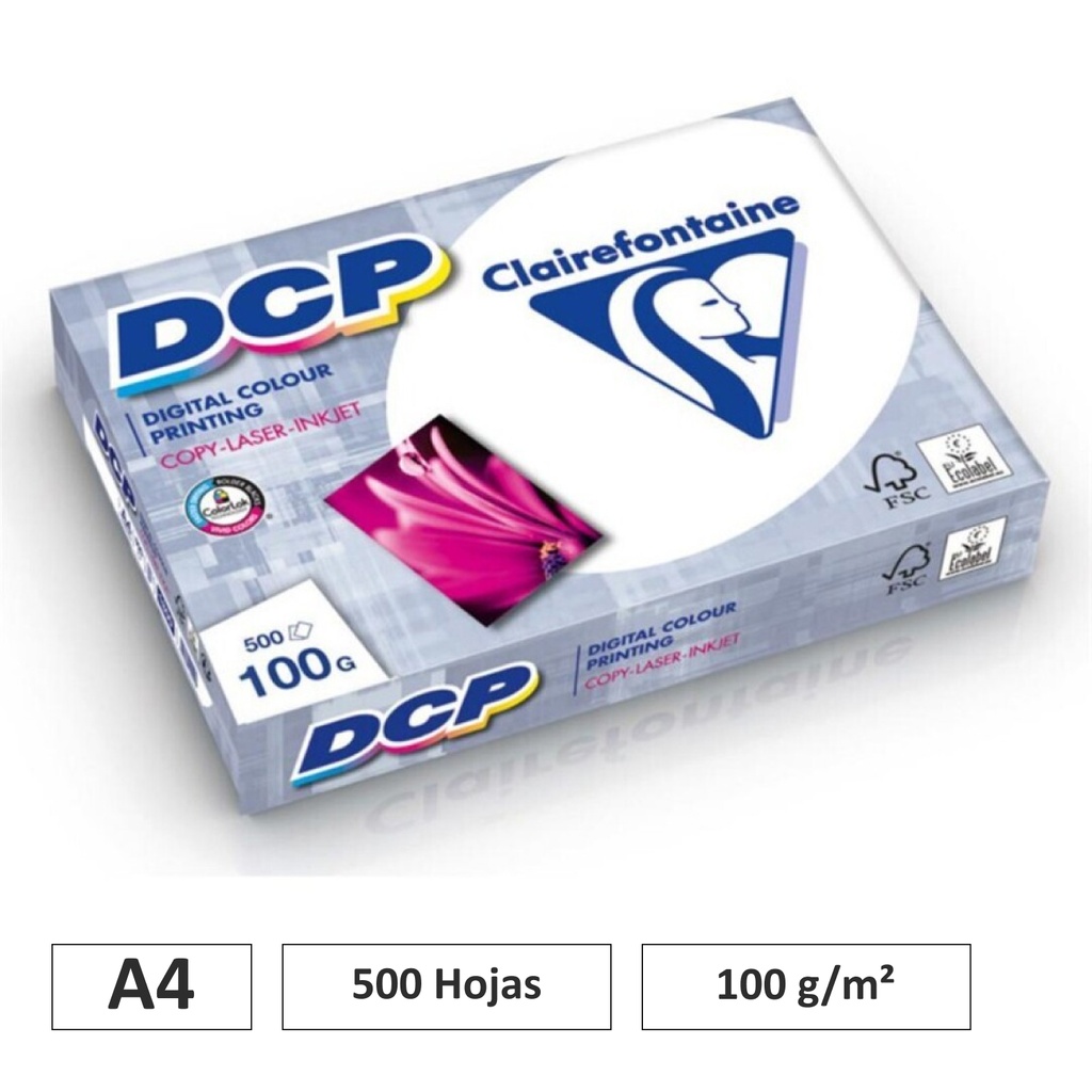 PAPEL CLAIREFONTAINE DIN A4 100G 500 HOJAS