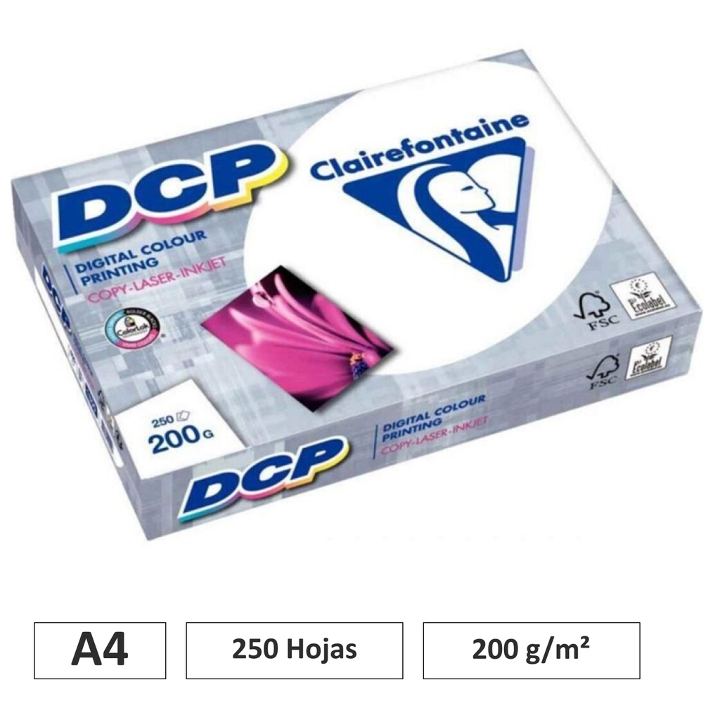 PAPEL CLAIREFONTAINE DIN A4  200G 250 HOJAS