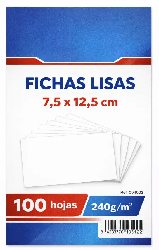 FICHAS LISAS 7,5X12,5
