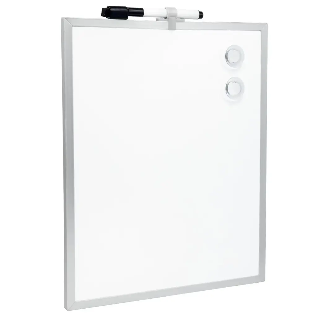 PIZARRA BLANCA MAGNÉTICA RAYLU PAPER 350X280 MM MARCO DE ALUMINIO