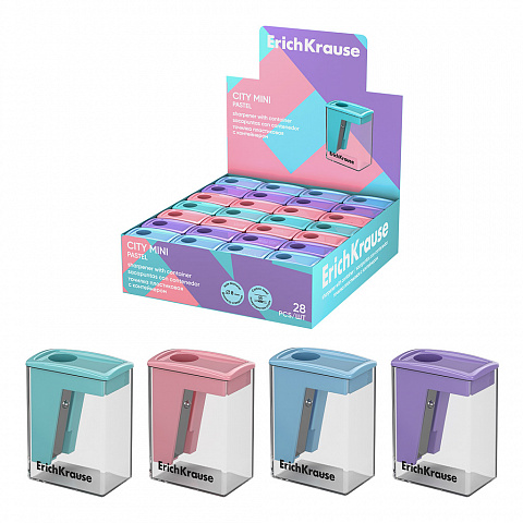 SACAPUNTAS CITY MINI CON DEPÓSITO 1 ORIFICIO Ø8MM