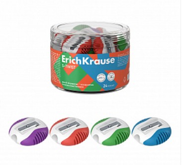 SACAPUNTAS PLÁSTICO CON GOMA TWIST