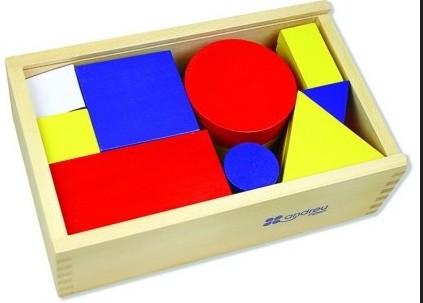 LOGIC BLOCKS CONJUNTO DE BLOQUES GEOMÉTRICOS LÓGICOS 48 PIEZAS EN MADERA