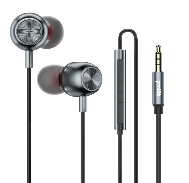 AURICULARES CON MICRO INTRAUDITIVOS IGGUAL JACK 3,5 MM