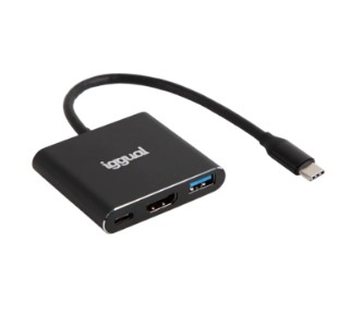 HUB IGGUAL TIPO C 3 EN 1 HDMI USB3.0 PD100W