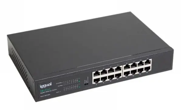 SWITCH GIGABIT 16 PUERTOS 1000MBPS GES16000 IGGUAL 