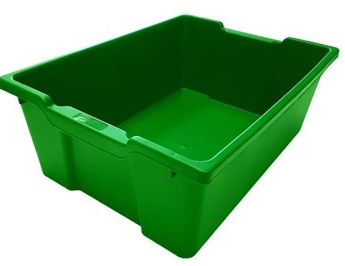CAJA ALMACENAMIENTO GRANDE VERDE SIN TAPA
