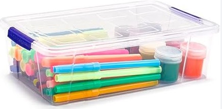 CAJA ALMACENAMIENTO PEQUENA TRANSPARENETE SIN TAPA