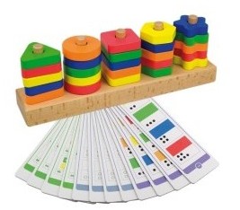 JUEGO DE FORMAS GEOMÉTRICAS Y CONTEO – 25 PIEZAS + 12 PLANTILLAS