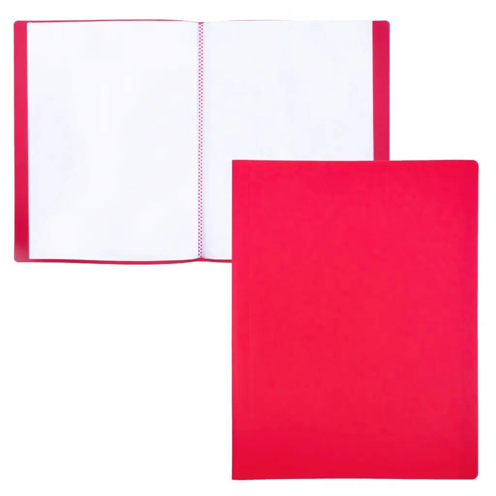 CARPETA DE FUNDAS RAYLU PAPER PREMIUM A4 60 FUNDAS ROJO