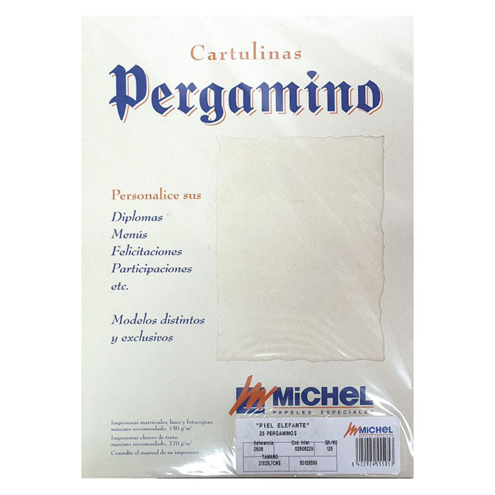 PAPEL PERGAMINO DIN A4 TROQUELADO 125 g/m² – PIEL DE ELEFANTE COLOR HUESO – PACK 25 HOJAS