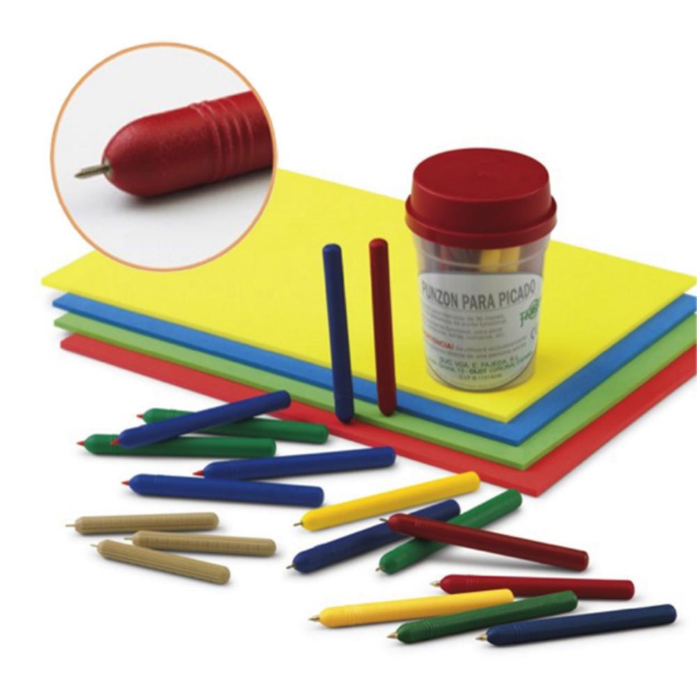 PUNZÓN DE PICADO SIMPLE MANGO PLÁSTICO Y PUNTA METÁLICA