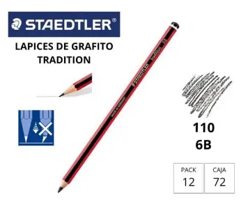 LÁPIZ DE GRAFITO STAEDTLER TRADITION 110 6B