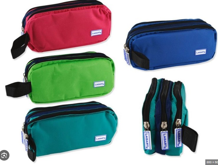 PORTATODO ZIPPY CON 3 CREMALLERAS COLORES SURTIDOS