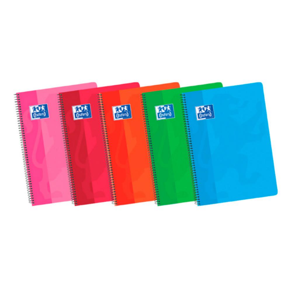 BLOC OXFORD A5 ESPIRAL TAPA BASICA HORIZONTAL 80 HOJAS 90 G/M²