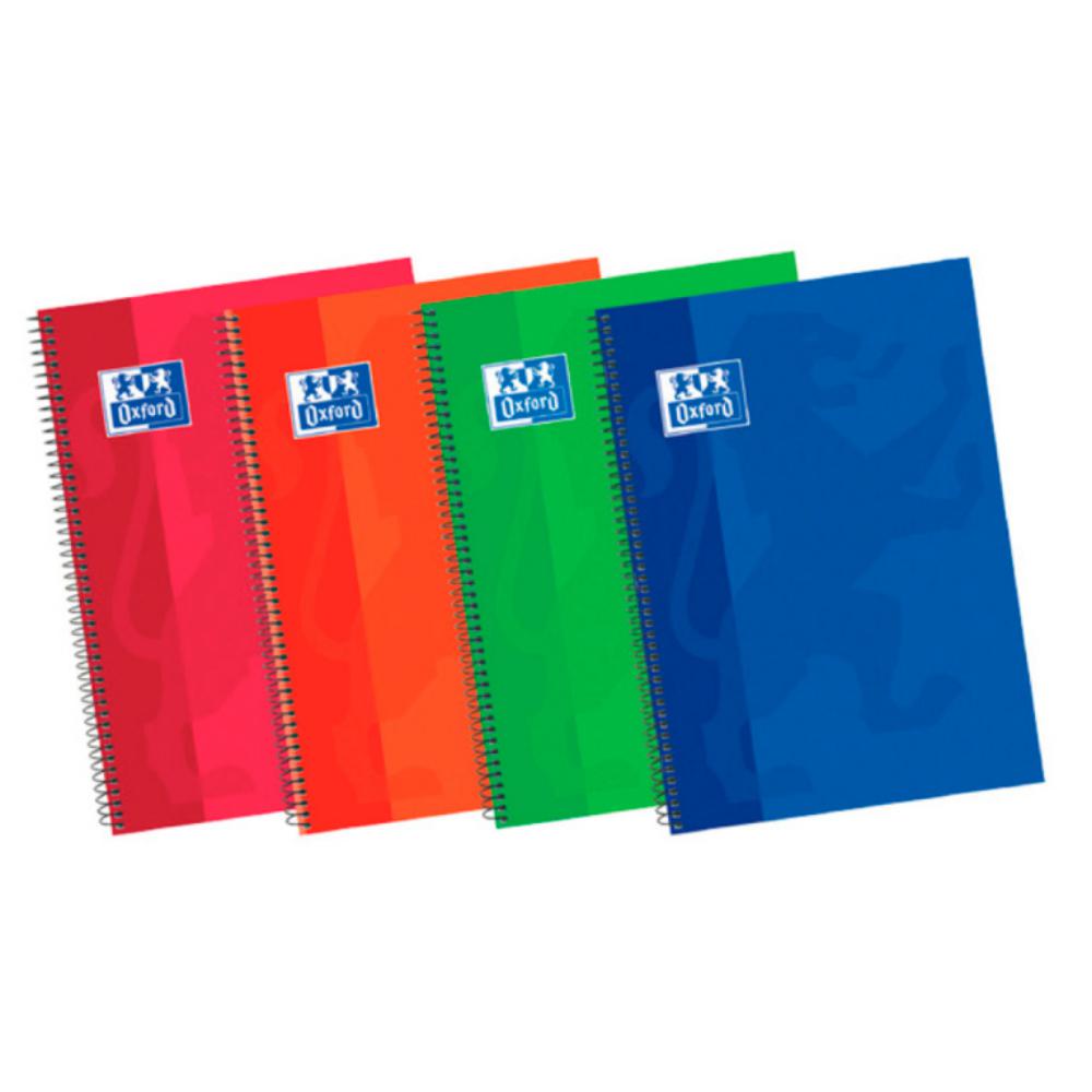 BLOC OXFORD A5 ESPIRAL TAPA EXTRADURA HORIZONTAL 80 HOJAS 90 G/M²