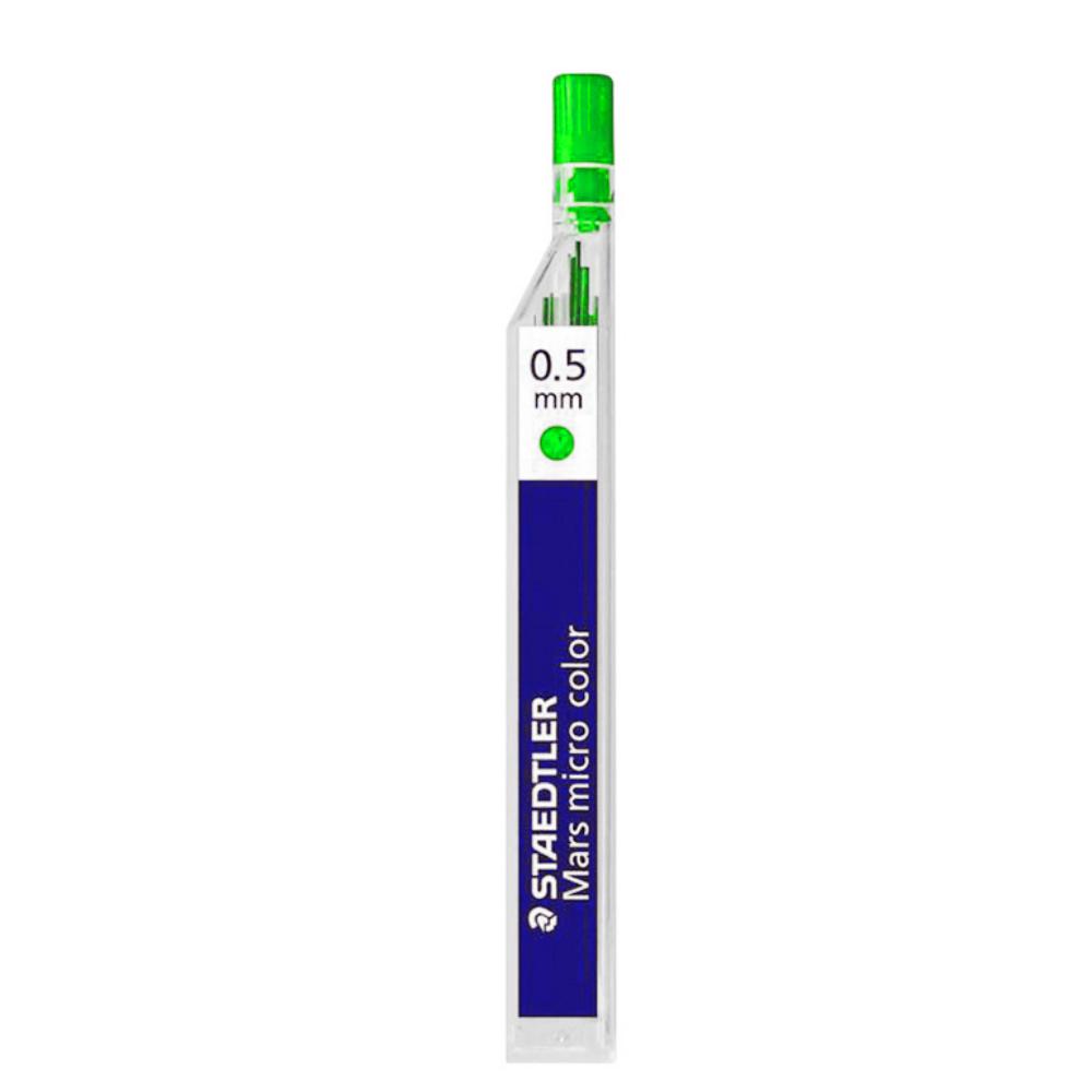 MINAS MARS MICRO COLOR VERDE 0,5MM HB TUBO 12 UDS STAEDTLER