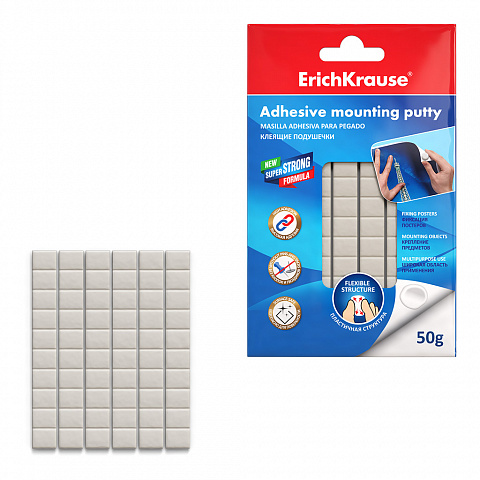MASILLA ADHESIVA ERICHKRAUSE BLANCA 50G  REUTILIZABLE  CAJA 1UD