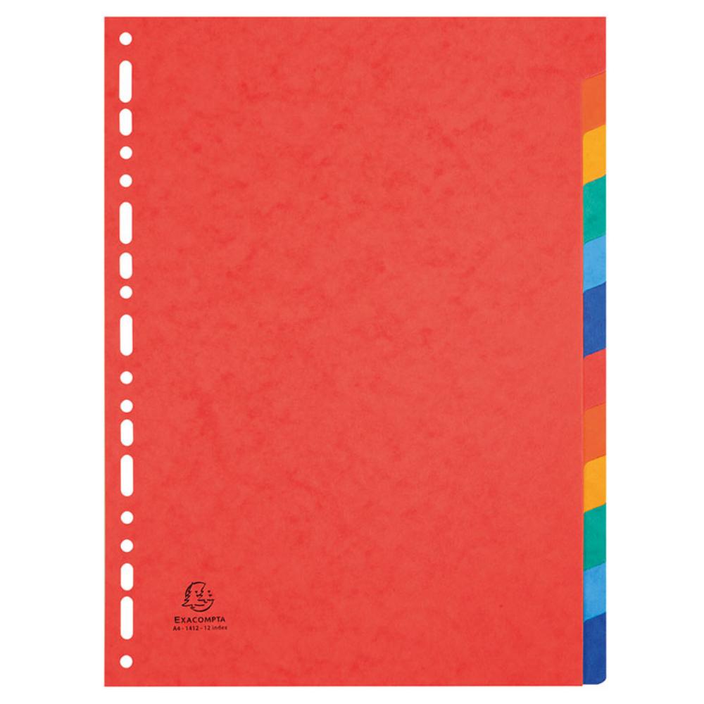 SEPARADOR A4 EXACOMPTA CARTÓN 6 PESTAÑAS