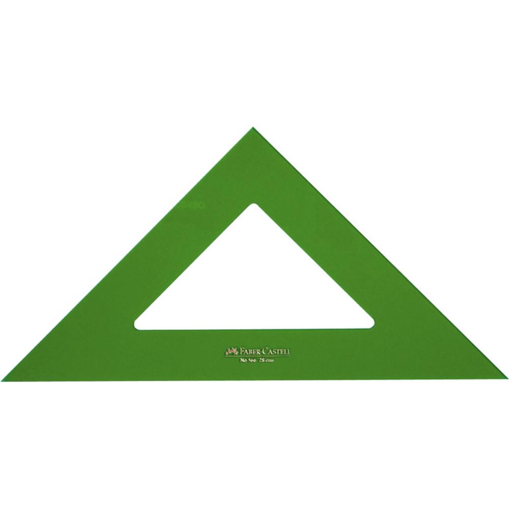 ESCUADRA FABER CASTELL GAMA VERDE PLÁSTICO 28CM