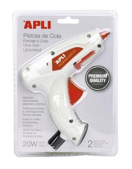 PISTOLA DE COLA PREMIUM TERMOFUSIBLE HOT MELT 20W + 2 BARRAS