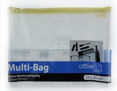 BOLSA MULTIUSOS A5 TRANSPARENTE CON CREMALLERA (24 × 19 CM)