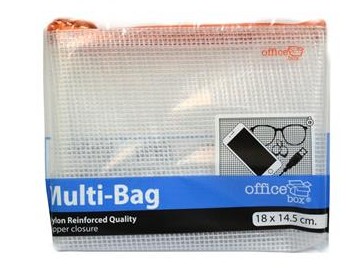 BOLSA MULTIUSOS A6 TRANSPARENTE CON CREMALLERA (18 × 14 CM)