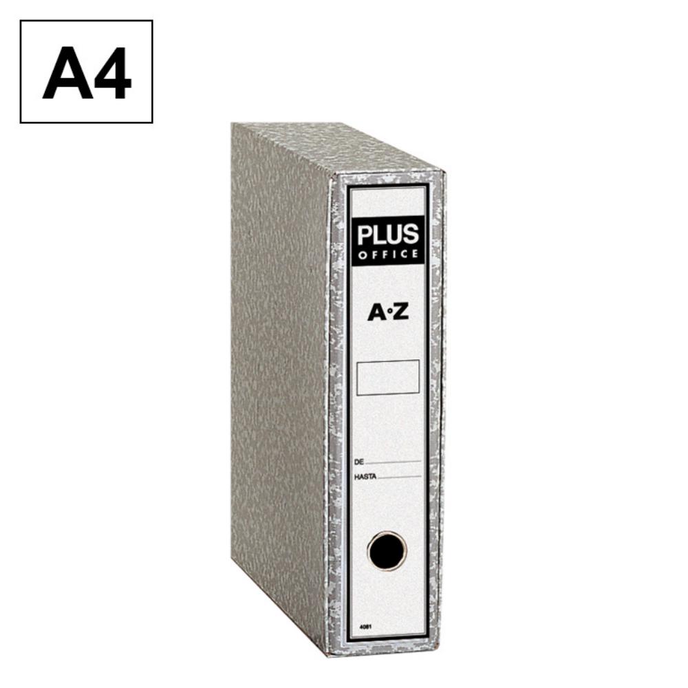 ARCHIVADOR DE PALANCA A4 GRIS JASPEADO