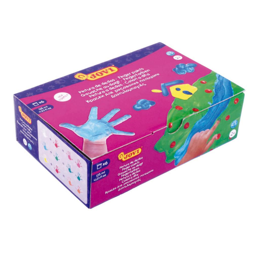 PINTURA DE DEDOS JOVI SET 6 BOTES 125 ML