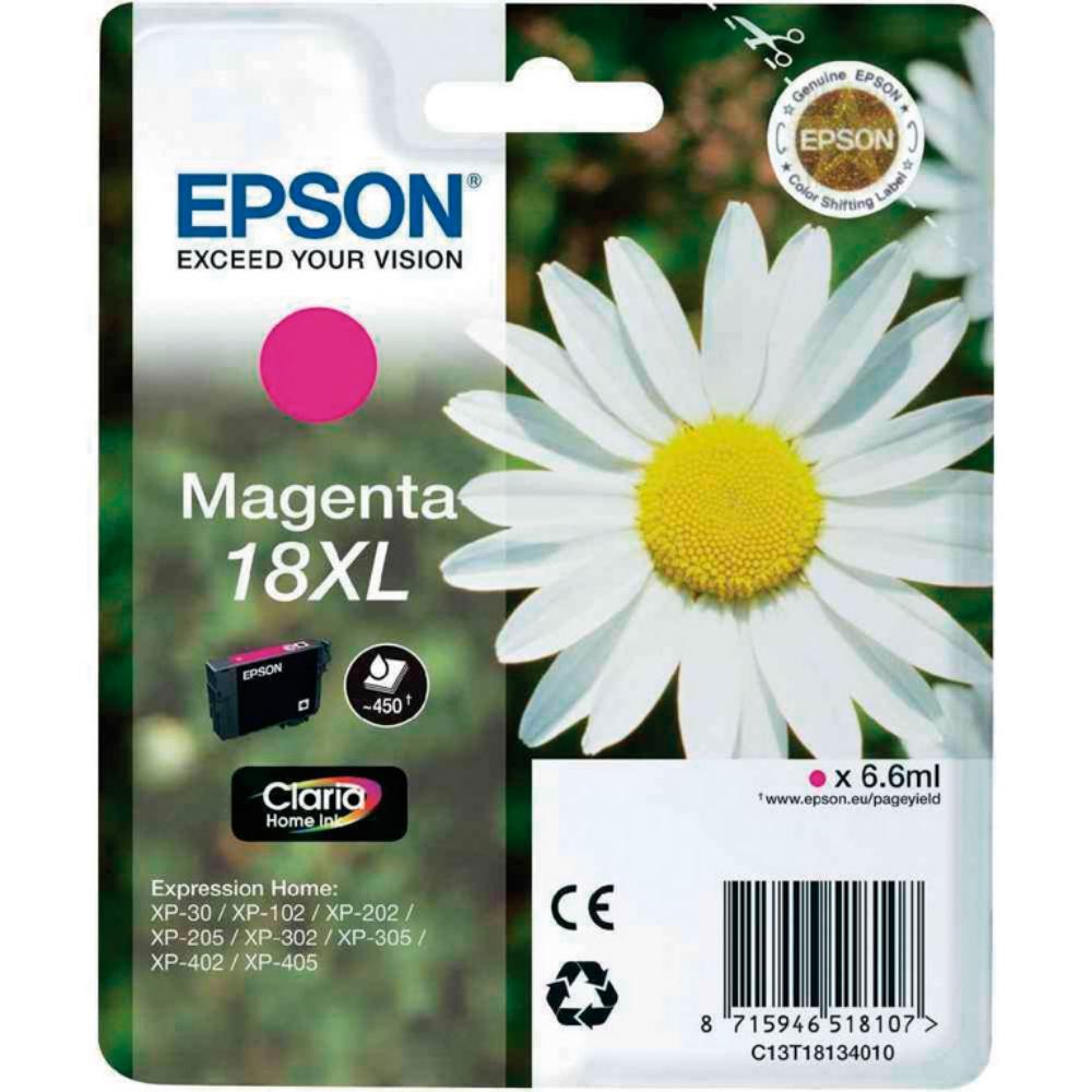 EPSON EXPRESSION HOME XP-102/205/215/305/405 CARTUCHO MAGENTA ALTA CAPACIDAD 18XL