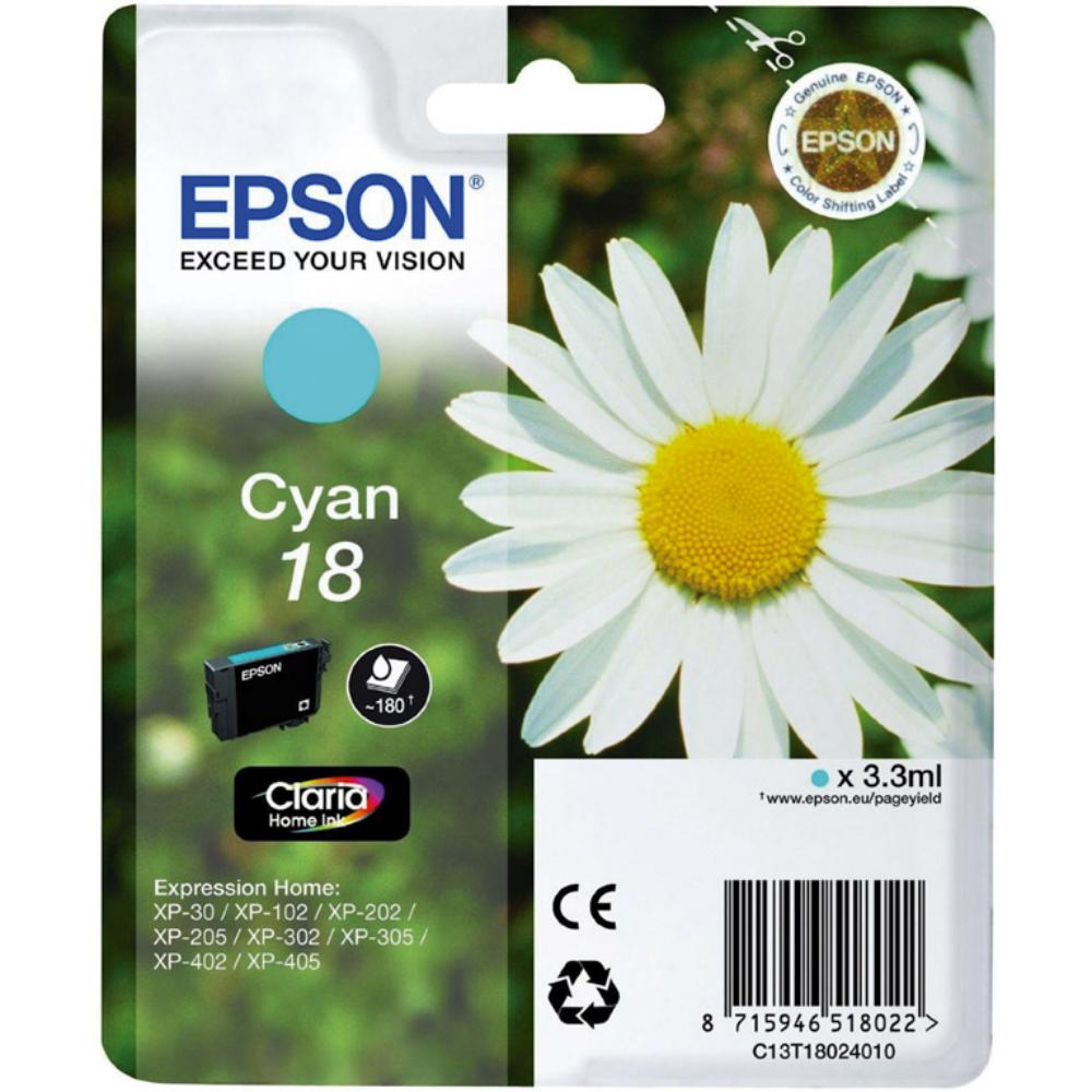 EPSON EXPRESSION HOME XP-102/205/305/405 CARTUCHO CIAN Nº18