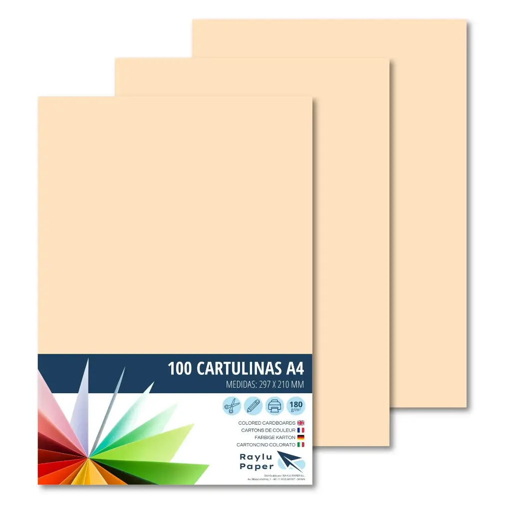 CARTULINA RAYLU PAPER A4 180 g/m² CREMA