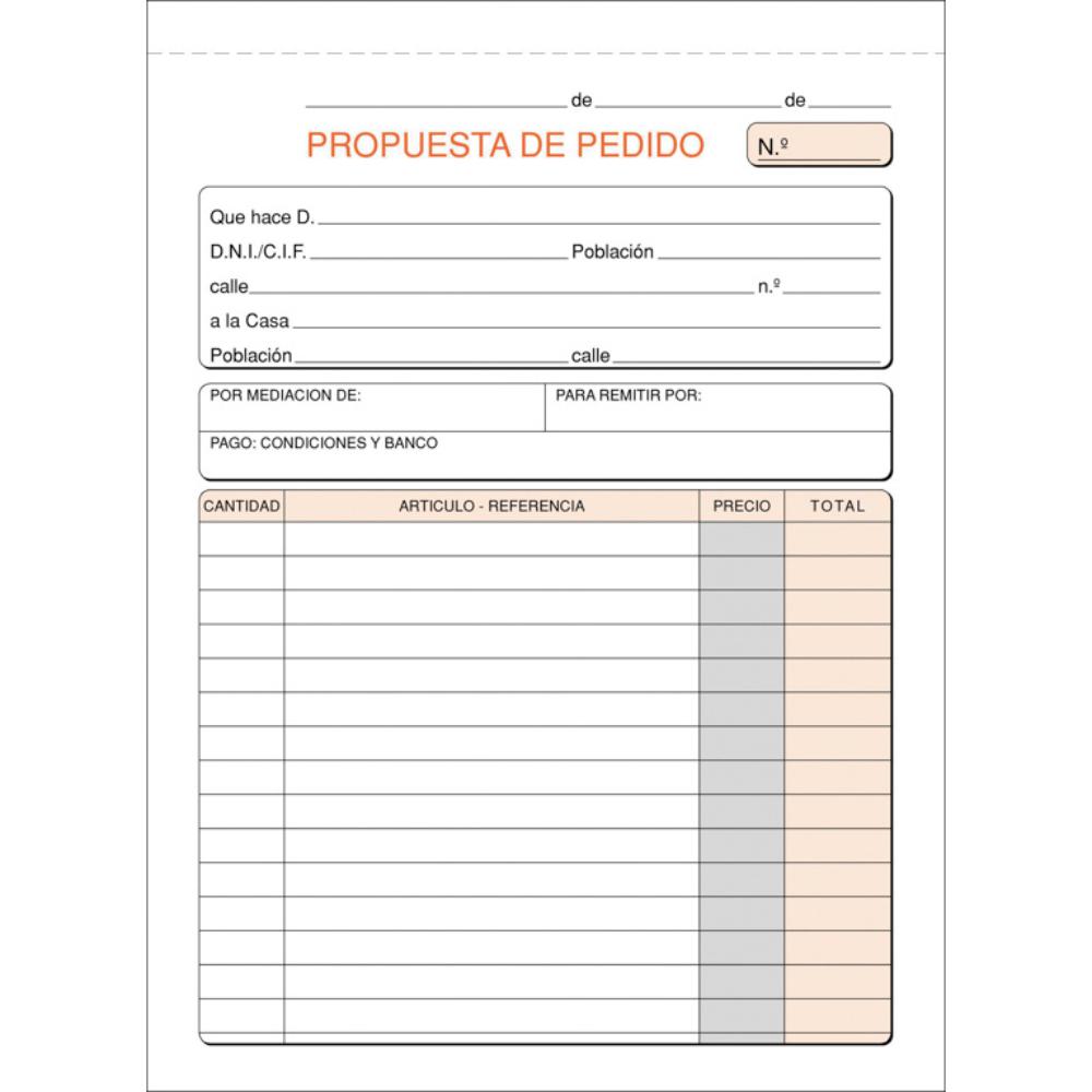 TALONARIO DE PEDIDOS LOAN 4º NATURAL PAPEL LITOS