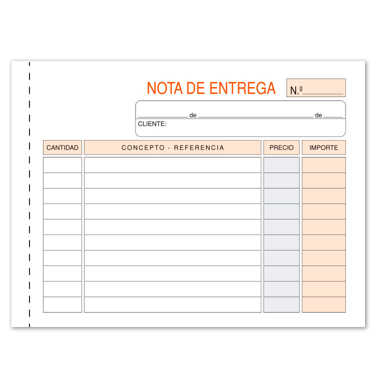 TALONARIO NOTAS DE ENTREGA LOAN 8º APAISADO TRIPLICADO AUTOCOPIANTE