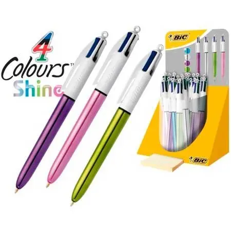 BOLÍGRAFO BIC 4 COLORES SHINE