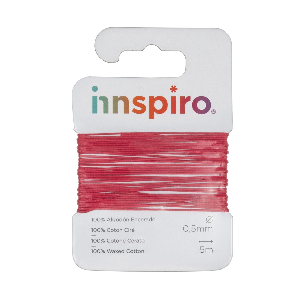 CORDÓN DE ALGODÓN FINO 0,5MM  FUCSIA 5M INNSPIRO REF. 220033