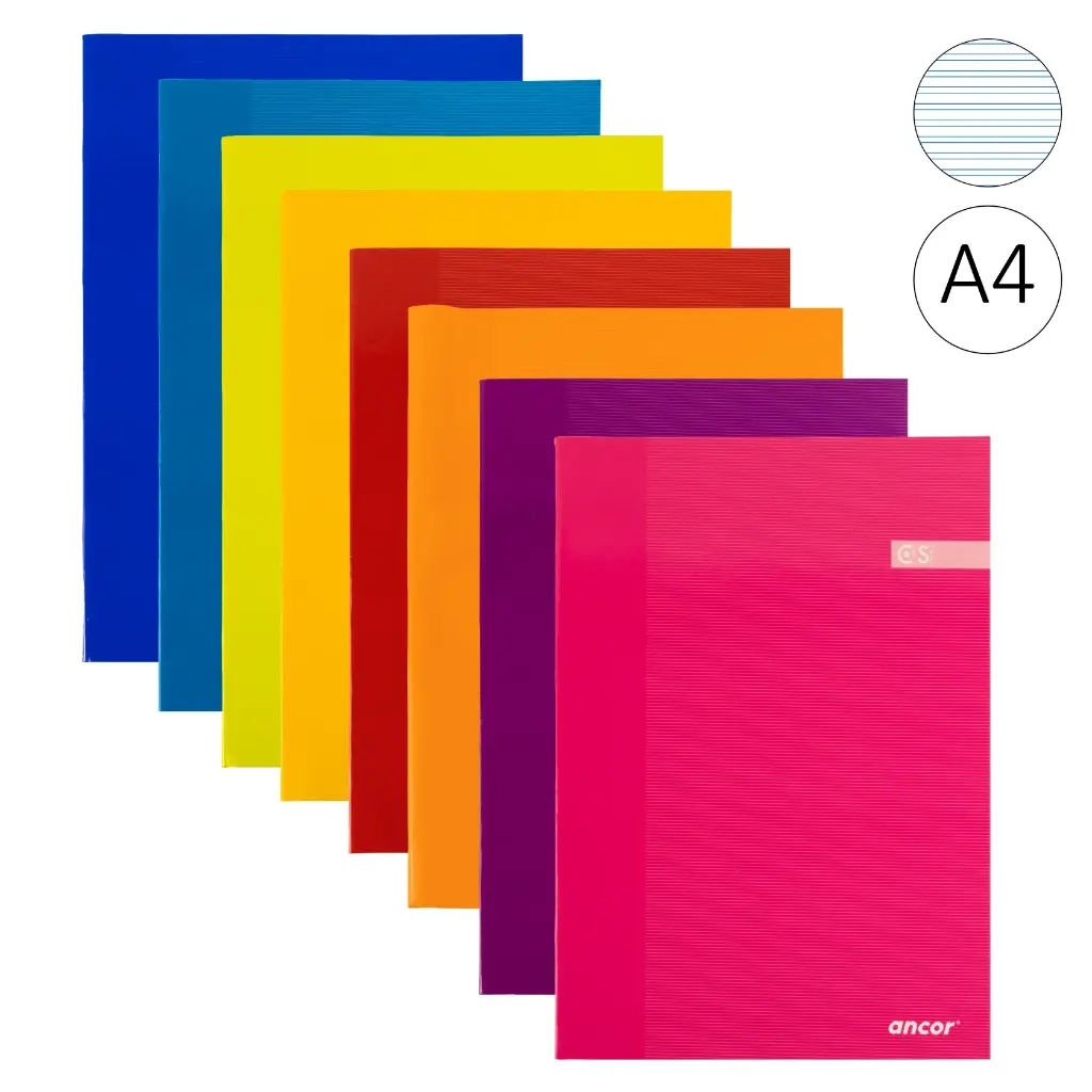 LIBRETA GRAPADA A4 TAPA CARTON 90 GRAMOS PAUTA 2,5MM