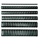 CANUTILLO DE PLÁSTICO OVALADO 8MM CAJA 100 UDS NEGRO