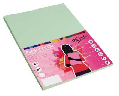 PAPEL A4 80G 100 HOJAS COLOR VERDE MEDIO