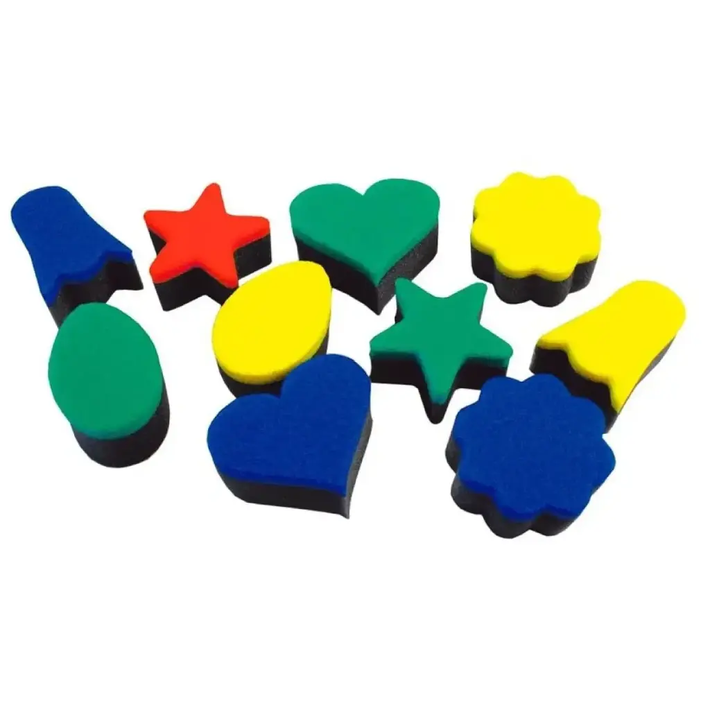 ESPONJAS PARA ESTAMPAR CON PINTURA FORMAS HENBEA
