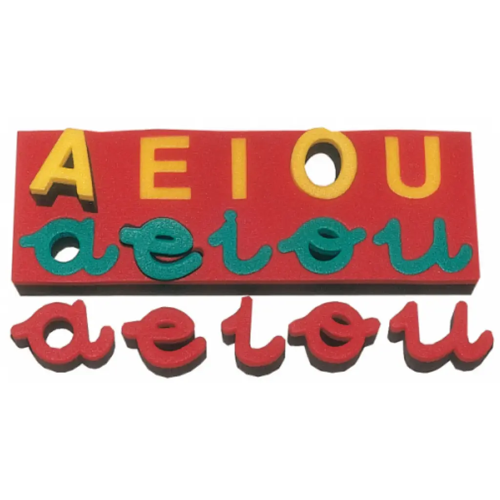 ESPONJAS PARA ESTAMPAR CON PINTURA VOCALES HENBEA