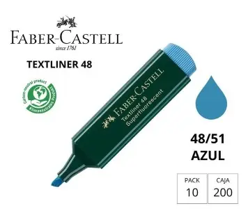 MARCADOR FLUORESCENTE FABER-CASTELL 48-07 AZUL